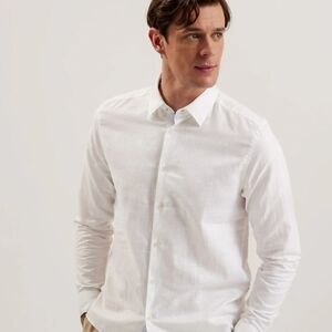 Elegant White Men's Dress Shirt